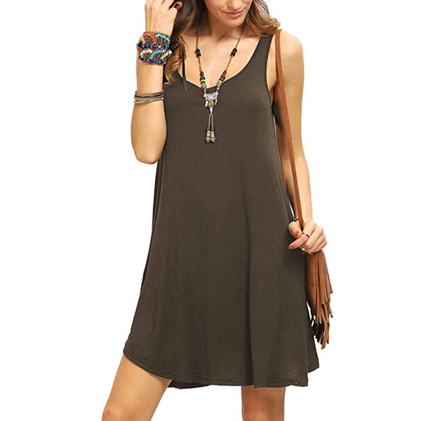 syoss Women's Sleeveless Summer Swing Tank Sundress